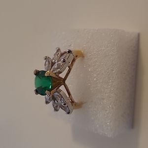 Simulated emerald ring